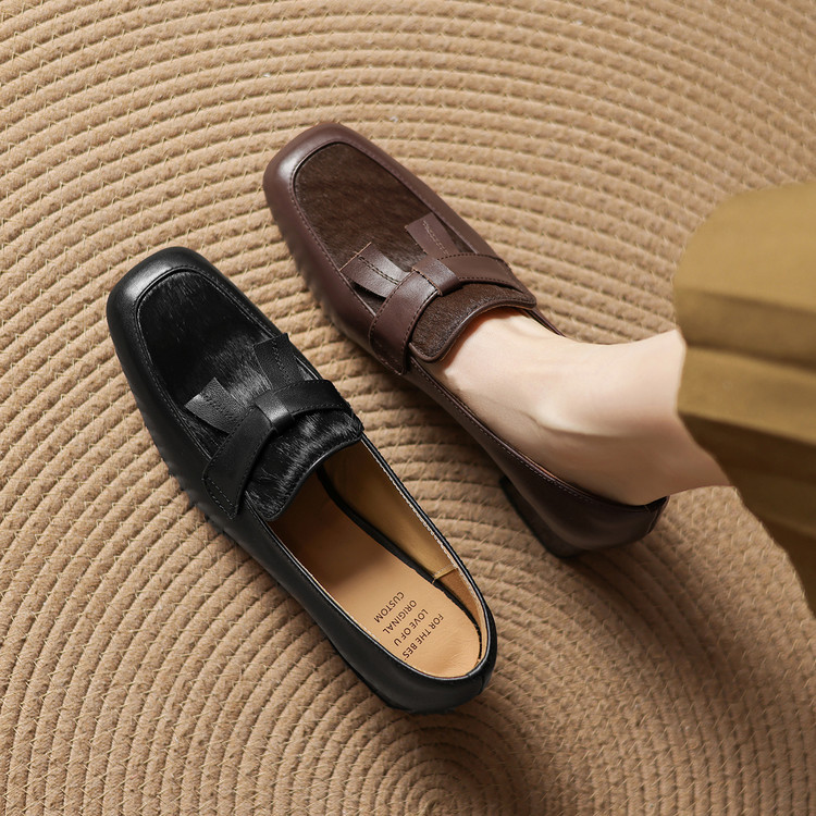 Deep Mouth Flat Shoes Korean Style Slip-On