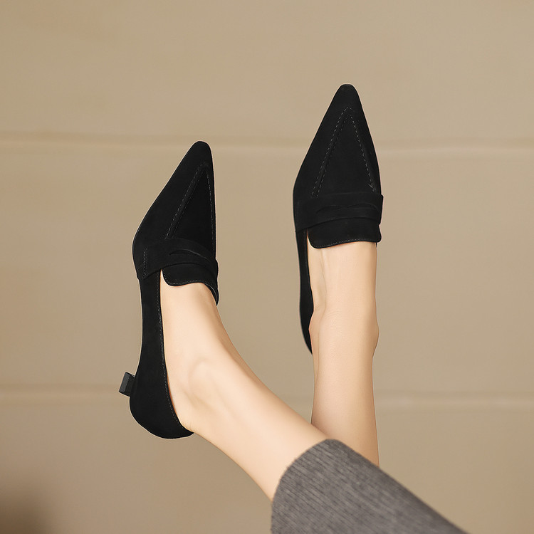 Deep Mouth Pointed Toe Mid Heel Pumps - Style k.html