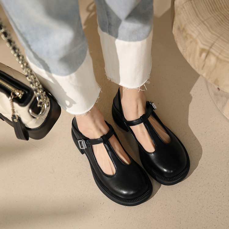 Fashion Mary Jane Flat Shoes Low Heel Round Toe - Style k.html