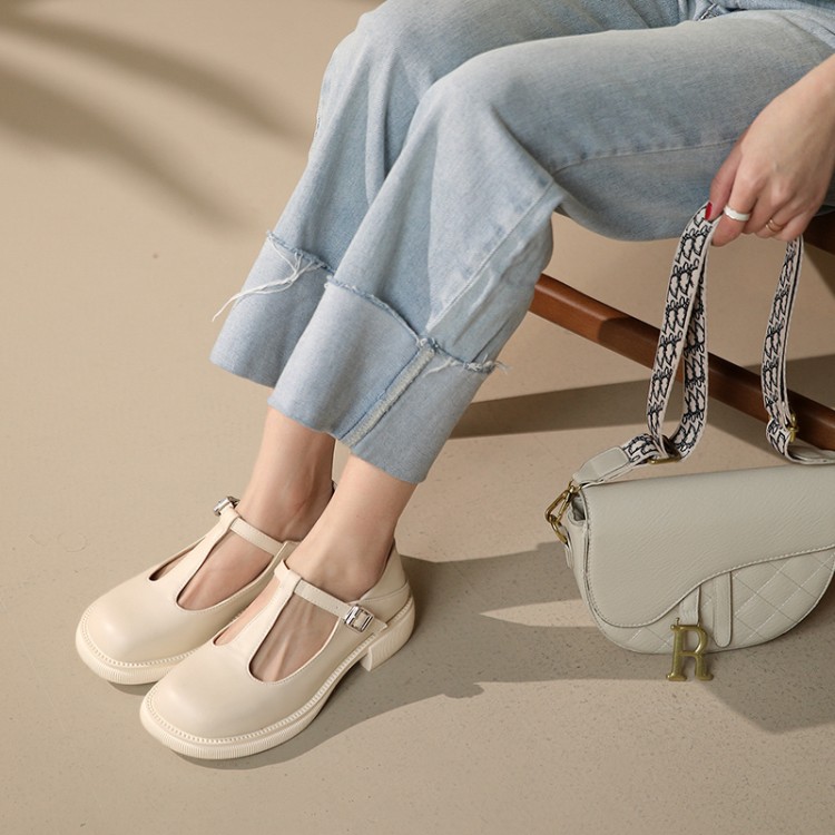 Fashion Mary Jane Flat Shoes Low Heel Round Toe - Style k.html