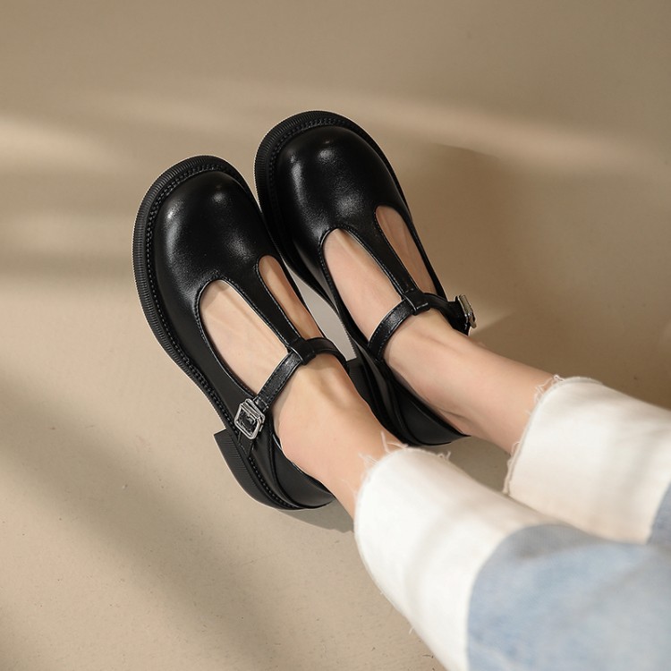 Fashion Mary Jane Flat Shoes Low Heel Round Toe - Style k.html