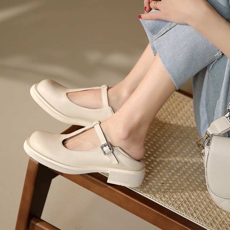 Fashion Mary Jane Flat Shoes Low Heel Round Toe - Style k.html