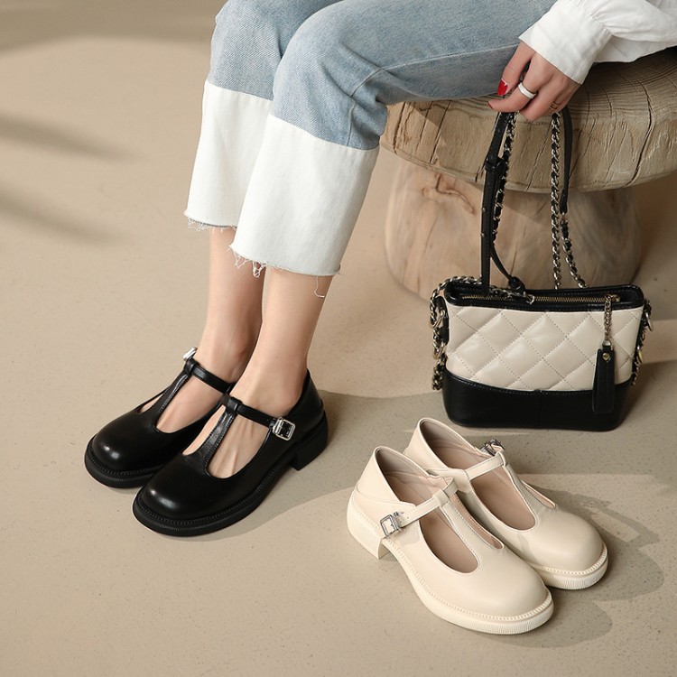 Fashion Mary Jane Flat Shoes Low Heel Round Toe - Style k.html