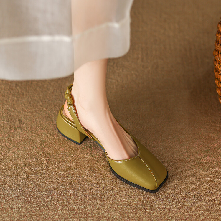 Minimalist Square Toe Slip-On Flat Shoes for Women