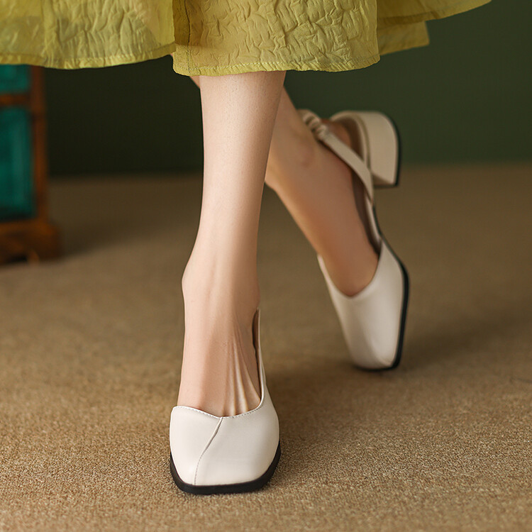 Minimalist Square Toe Slip-On Flat Shoes for Women
