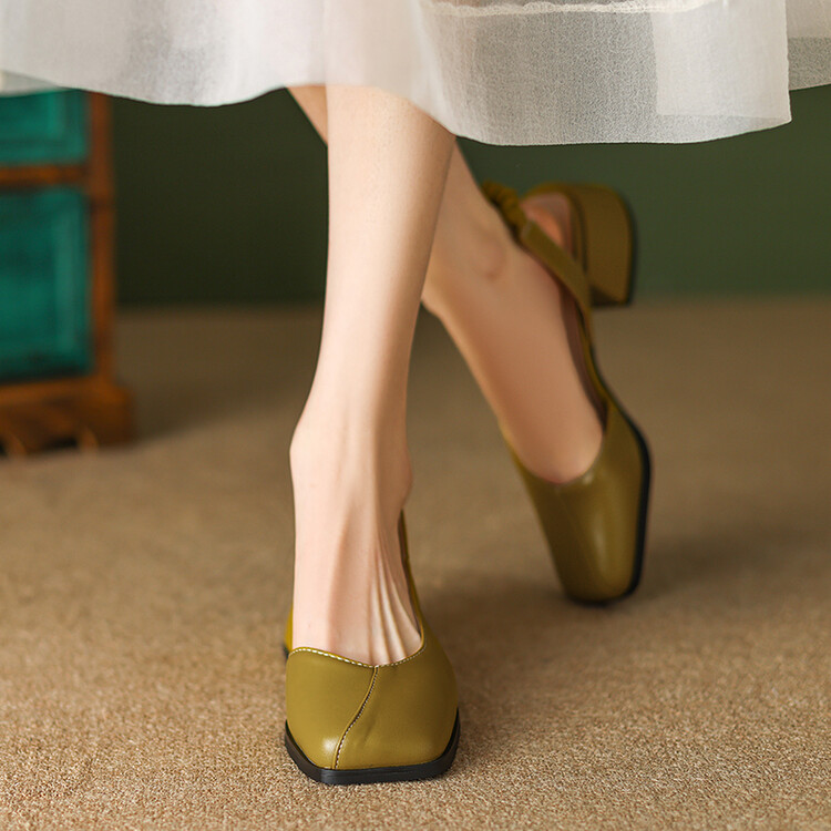 Minimalist Square Toe Slip-On Flat Shoes for Women