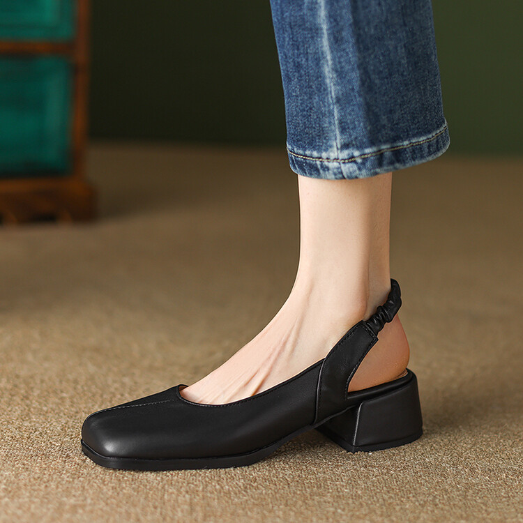 Minimalist Square Toe Slip-On Flat Shoes for Women