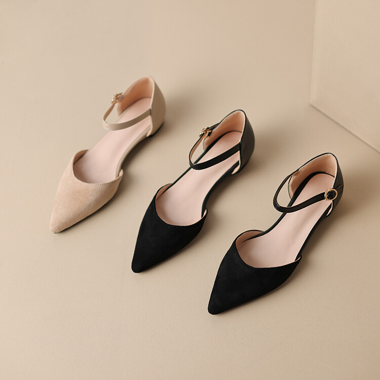 Sweet Closed Toe Flat Sandals with Thin Straps