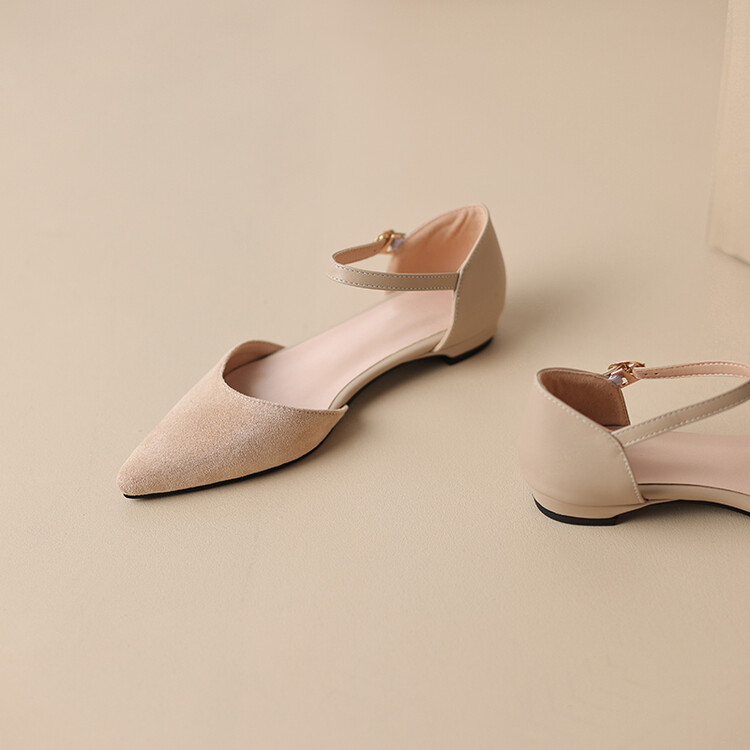 Sweet Closed Toe Flat Sandals with Thin Straps