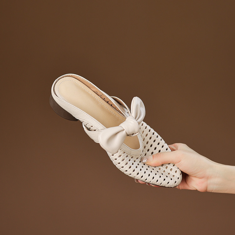Women's Closed Toe Chunky Heel Slippers Summer 2026 - Style e.html