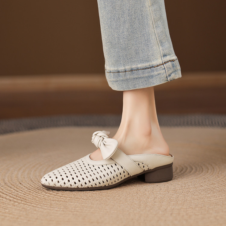 Women's Closed Toe Chunky Heel Slippers Summer 2026 - Style e.html