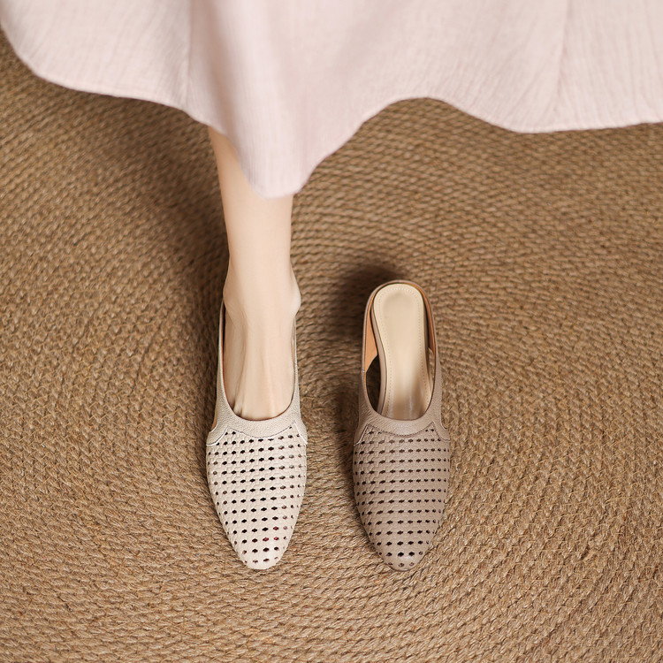 Women's Closed Toe Chunky Heel Slippers Summer 2026 - Style o.html